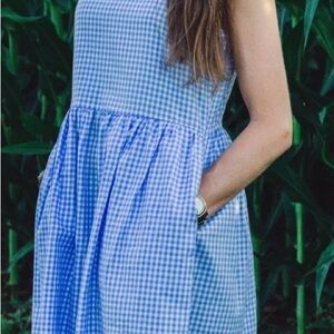 Navy Lauren James Brooke Gingham Dress NWT